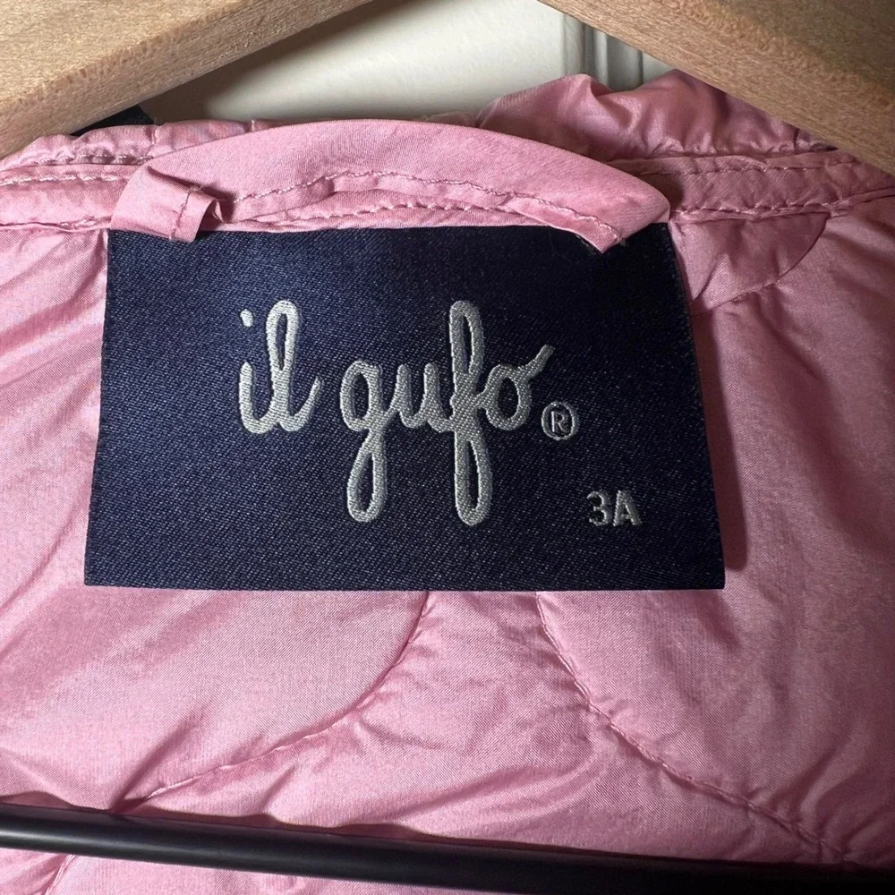 Il‎ Gufo Pink Scalloped Quilted Hooded Jacket, Kids Size 3A